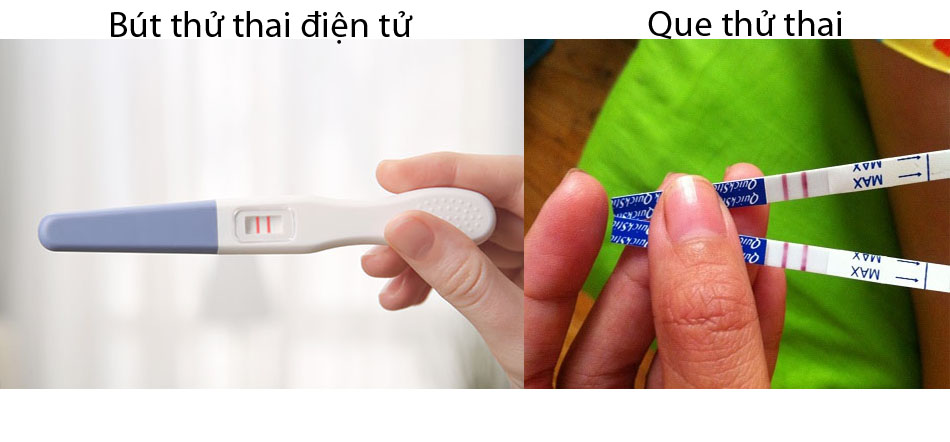 Bút thử thai và que thử thai